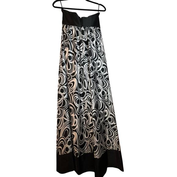 Vintage Jessica McClintock Strapless Black and White Gown - Size 8 - Picture 4 of 16